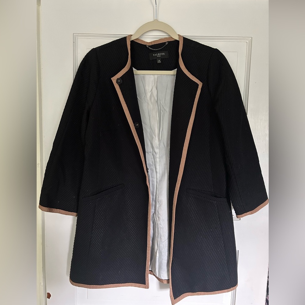 Talbots Fall Tweed Jacket with 3/4 Sleeves. Size 6P.